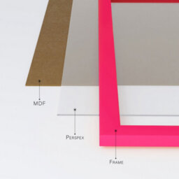 5X5 Bright Pink Picture Frame (12.7 X 12.7Cm) Poster, Photo, Artwork, Gallery Wall Or Print - thumbnail 4