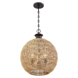 Luminosa Lighting Elstead Quoizel Casablanca Spherical Pendant Ceiling Light Classic Palladian Bronze 3X E27 - thumbnail 5