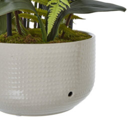 Wyld Haus Large White Artificial Orchid In Gloss Ceramic Pot 76 Cm - thumbnail 4