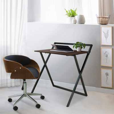 Teamson Home Vnf-00094 Brown/black Desk With Metal Cross Legs - image 1