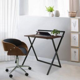 Teamson Home Vnf-00094 Brown/black Desk With Metal Cross Legs