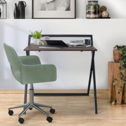 Teamson Home Vnf-00094 Brown/black Desk With Metal Cross Legs - thumbnail 5