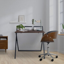 Teamson Home Vnf-00094 Brown/black Desk With Metal Cross Legs - thumbnail 3