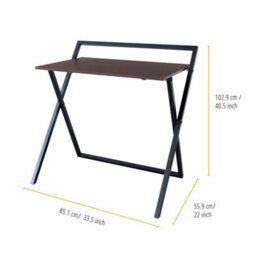 Teamson Home Vnf-00094 Brown/black Desk With Metal Cross Legs - thumbnail 4
