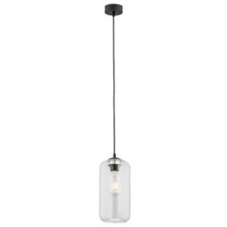 Luminosa Lighting Luminosa Kalimera Dome Pendant Ceiling Light Transparent, Black Matt - thumbnail 1