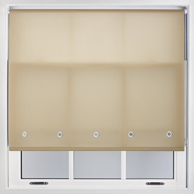 Furnished Daylight Roller Blind With Round Eyelets - Cappuccino Trimmable, 205Cm X 210Cm - image 1