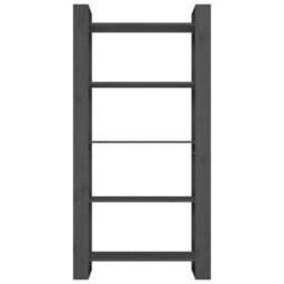 Vidaxl Book Cabinet/room Divider Grey 80X35X160 Cm Solid Wood Book Cabinets - thumbnail 5
