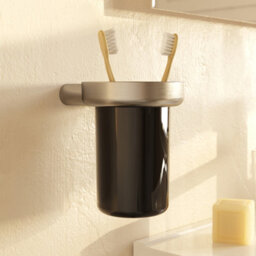 Cosmic Toothbrush Holder, Brushed Stainless Steel, Architect S+ Collection - thumbnail 3