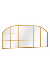 Mirroroutlet The Arcus Gold Metal Framed Window Arched Garden Wall Or Fence Mirror 174Cm X 85Cm - thumbnail 3