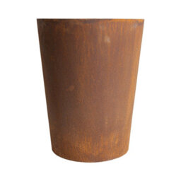 London Stone Corten Steel Tapered Cylinder Planter - W 400 X H 500 X D 300mm - thumbnail 4