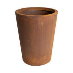 London Stone Corten Steel Tapered Cylinder Planter - W 400 X H 500 X D 300mm - thumbnail 3