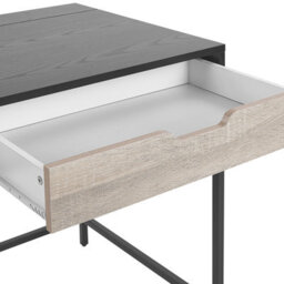 Beliani Desk Black Wood-Effect Top With Light Wood Drawers, Metal Base, 120 X 60 Cm Minimalist Industrial Design - thumbnail 9