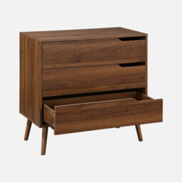 Sweeek - 3-Drawer Chest With Walnut Wood Effect Walnut Wood-Effect 80X40X80 Cm - Nepal - thumbnail 2