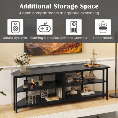 Corner Tv Stand, Space Saving Tv Cabinet For Living Room Bedroom - image 1