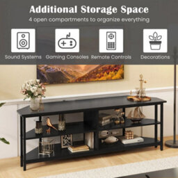 Corner Tv Stand, Space Saving Tv Cabinet For Living Room Bedroom - thumbnail 6