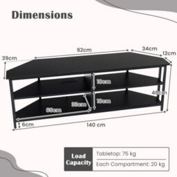 Corner Tv Stand, Space Saving Tv Cabinet For Living Room Bedroom - thumbnail 2