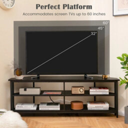 Corner Tv Stand, Space Saving Tv Cabinet For Living Room Bedroom - thumbnail 3
