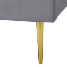 Beliani Bed Velvet Flayat 140 X 200 Cm (Eu Double) Grey - thumbnail 8