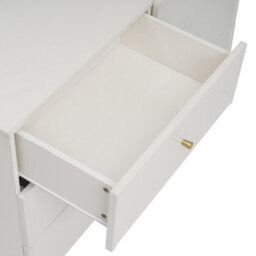 Abrihome Sideboard Cabinet For Living Room, Chest Of Drawers With 6 Drawers, Cream White, 40D X 120W X 85H Cm - thumbnail 6