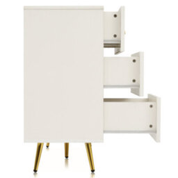 Abrihome Sideboard Cabinet For Living Room, Chest Of Drawers With 6 Drawers, Cream White, 40D X 120W X 85H Cm - thumbnail 4