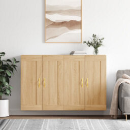 Berkfield Wall Mounted Cabinets 2 Pcs Sonoma Oak Engineered Wood - thumbnail 1