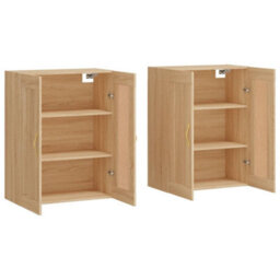 Berkfield Wall Mounted Cabinets 2 Pcs Sonoma Oak Engineered Wood - thumbnail 4