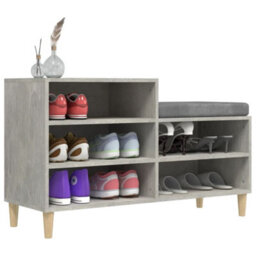 Berkfield Shoe Cabinet Concrete Grey 102X36X60 Cm Engineered Wood - thumbnail 4