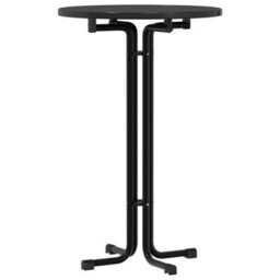 Berkfield Dining Table Black Size 70X110 Cm Engineered Wood And Steel - thumbnail 2