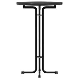 Berkfield Dining Table Black Size 70X110 Cm Engineered Wood And Steel - thumbnail 5