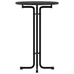 Berkfield Dining Table Black Size 70X110 Cm Engineered Wood And Steel - thumbnail 4