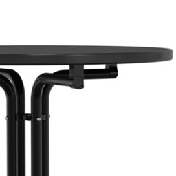 Berkfield Dining Table Black Size 70X110 Cm Engineered Wood And Steel - thumbnail 7