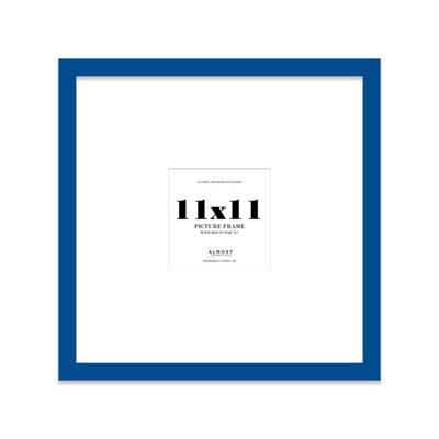 "11X11"" Blue Picture Frame - 11X11"" Square Frame With 7X7"" Mount For 11X11""/7X7"" Pictures Art Deco Style Room Decor, 1 Pack" - image 1