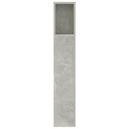 Berkfield Headboard Cabinet Concrete Grey 140X18.5X104.5 Cm - thumbnail 4