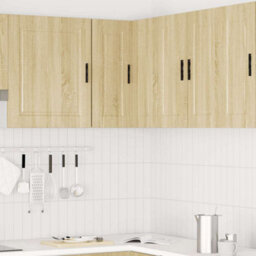 "Berkfield Durable Kitchen Wall Corner Cabinet ""porto"" Sonoma Oak Engineered Wood" - thumbnail 3