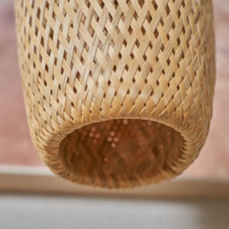 Valuelights Malay Modern Easy Fit Natural Bamboo Lattice Design Oblong Ceiling Pendant Light Shade - thumbnail 4