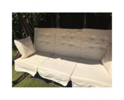 Garden Store Direct Somerset 3 Seat Garden Swing Bed In Brown - thumbnail 3