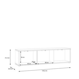 Furniture To Go Alice Springs Wide Tv Cabinet With 3 Doors Push-To-Open In Terracotta - thumbnail 9
