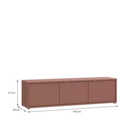 Furniture To Go Alice Springs Wide Tv Cabinet With 3 Doors Push-To-Open In Terracotta - thumbnail 8