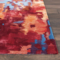 Blue Flame Wool Optical/ (3D) Handmade Luxurious Modern Rug Easy To Clean Living Room And Bedroom-114Cm X 175Cm - thumbnail 9