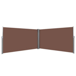 Walplus Retractable Side Awning Garden Sun Shade Canopy Gazebo For Back Door, Porch, Patio 160X600 Cm Brown - thumbnail 1