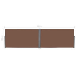 Walplus Retractable Side Awning Garden Sun Shade Canopy Gazebo For Back Door, Porch, Patio 160X600 Cm Brown - thumbnail 8