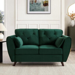 Home Detail Mona 2 Seater Sofa, Green Velvet - thumbnail 2