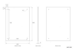 60 X 80Cm Aqua Marine Glass Kitchen Splashback Splatter Screen Pre Drilled Holes Wall Hanging Fixings Included - thumbnail 5