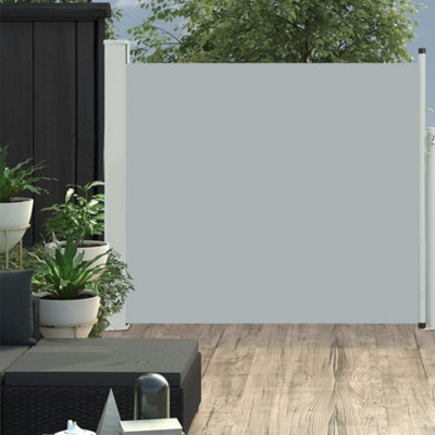 Berkfield Patio Retractable Side Awning 100X300 Cm Grey - image 1