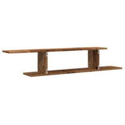 Vidaxl Wall-Mounted Tv Shelf Old Wood 125X18X23 Cm Engineered Wood - thumbnail 6