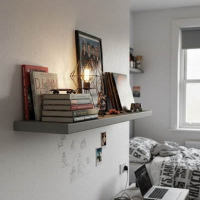 Toolty Shelf Invisible Brackets 145mm Antique Gray 70Cm - image 1
