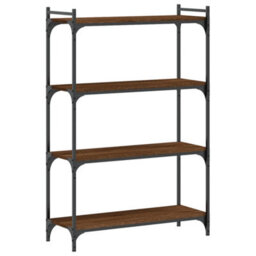 Berkfield Industrial Bookcase 4-Tier Brown Oak 80X30X120 Cm Engineered Wood
