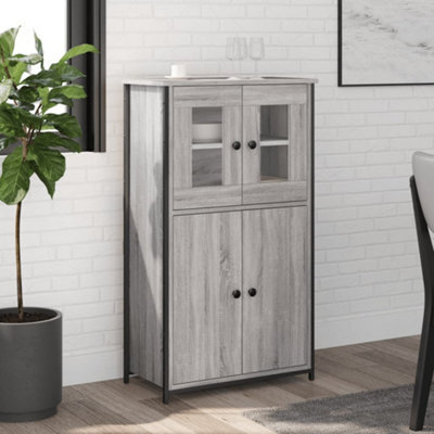 Vidaxl Highboard Grey Sonoma 62X32X106.5 Cm Engineered Wood - image 1