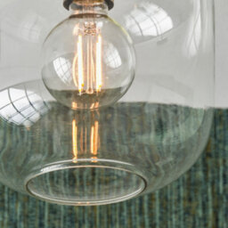 Pacific Lifestyle Minimalist Industrial Glass Flush Dome Ceiling Light - thumbnail 3