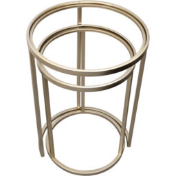 Maison Des Cadeaux Golden Nesting Table Set With Decorative Marble Effect Glass Top - thumbnail 5